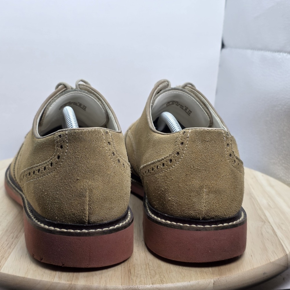 Men's Size 12 M - Cole Haan Beige Tan Wingtip Derby Franklin Shoes Oxford C11430 - Picture 6 of 9